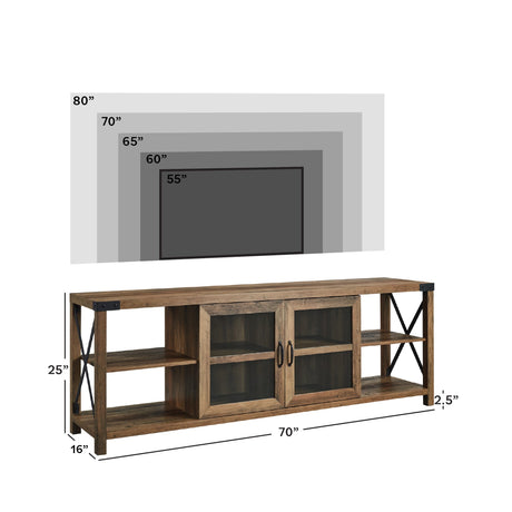 Metal X TV Stand-Entertainment-Parc Decor