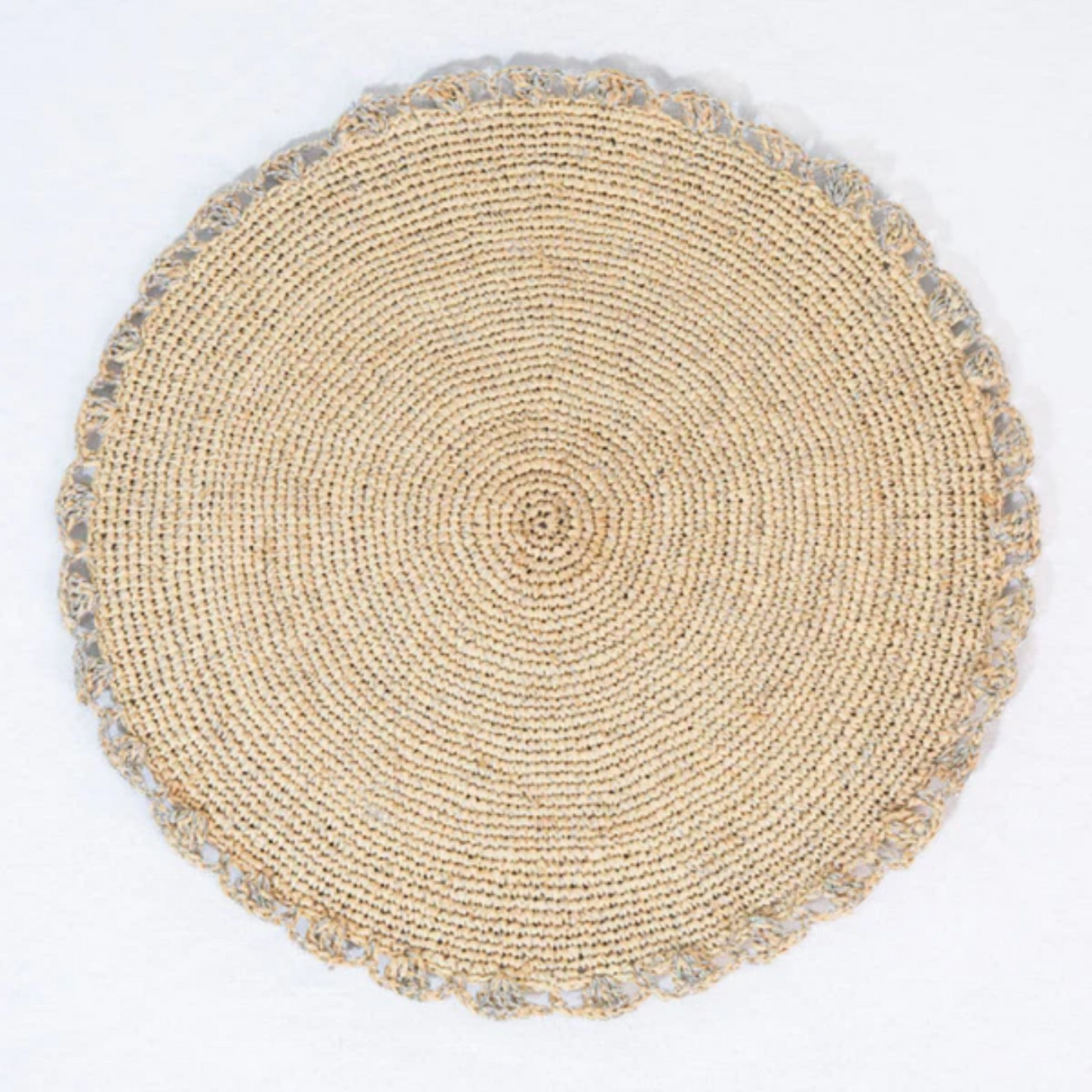 Metallic Aura placemat, Woven raffia tabletop-table top-Parc Decor