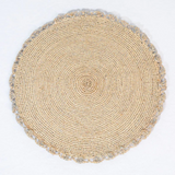 Metallic Aura placemat, Woven raffia tabletop-table top-Parc Decor