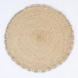Metallic Aura placemat, Woven raffia tabletop-table top-Parc Decor