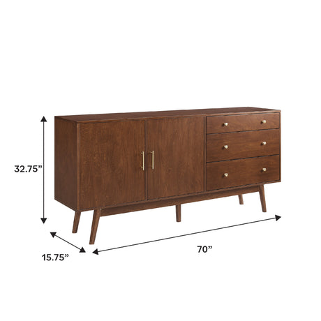 Mid-Century 70" Modern Console Buffet Sideboard-Dining / Kitchen-Parc Decor