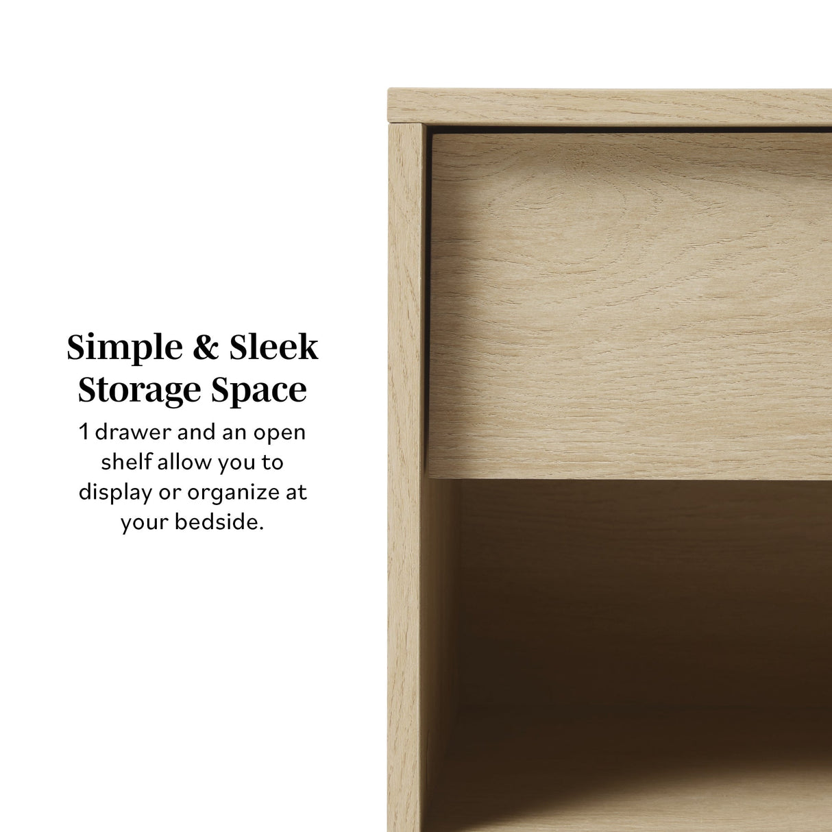 Mid-Century Frans Modern 1-Drawer Nightstand-Bedroom-Parc Decor