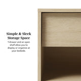 Mid-Century Frans Modern 1-Drawer Nightstand-Bedroom-Parc Decor