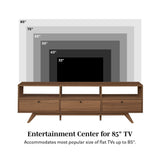 Mid-Century Kela Modern 3-Door TV Stand