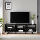 Mid-Century Kela Modern 3-Door TV Stand-Entertainment-Parc Decor