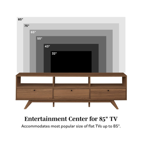 Mid-Century Kela Modern 3-Door TV Stand-Entertainment-Parc Decor