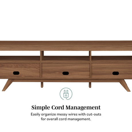 Mid-Century Kela Modern 3-Door TV Stand-Entertainment-Parc Decor