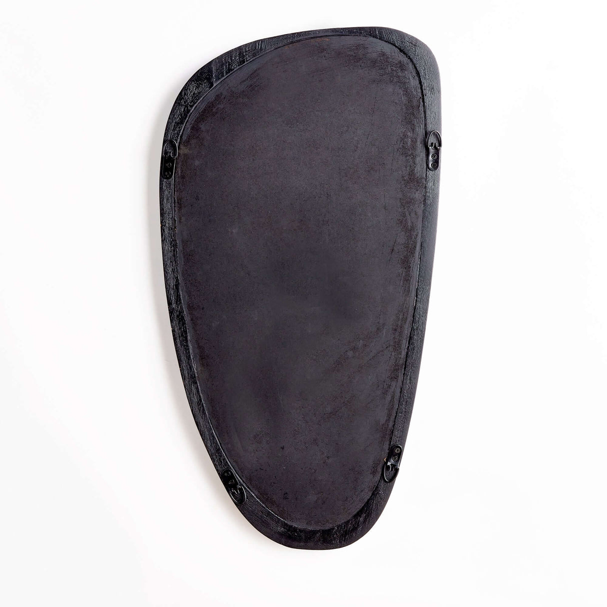 Mid-Century Modern Asymmetrical Black Wood Mirror-Mirror-Parc Decor