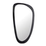 Mid-Century Modern Asymmetrical Black Wood Mirror-Mirror-Parc Decor