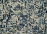 Mid Century Modern Hand Tufted 2x3, 3x5, 5x8, 6x9, 8x10 and 9x12 Woolen Beige and Blue Area Rug | MIR1