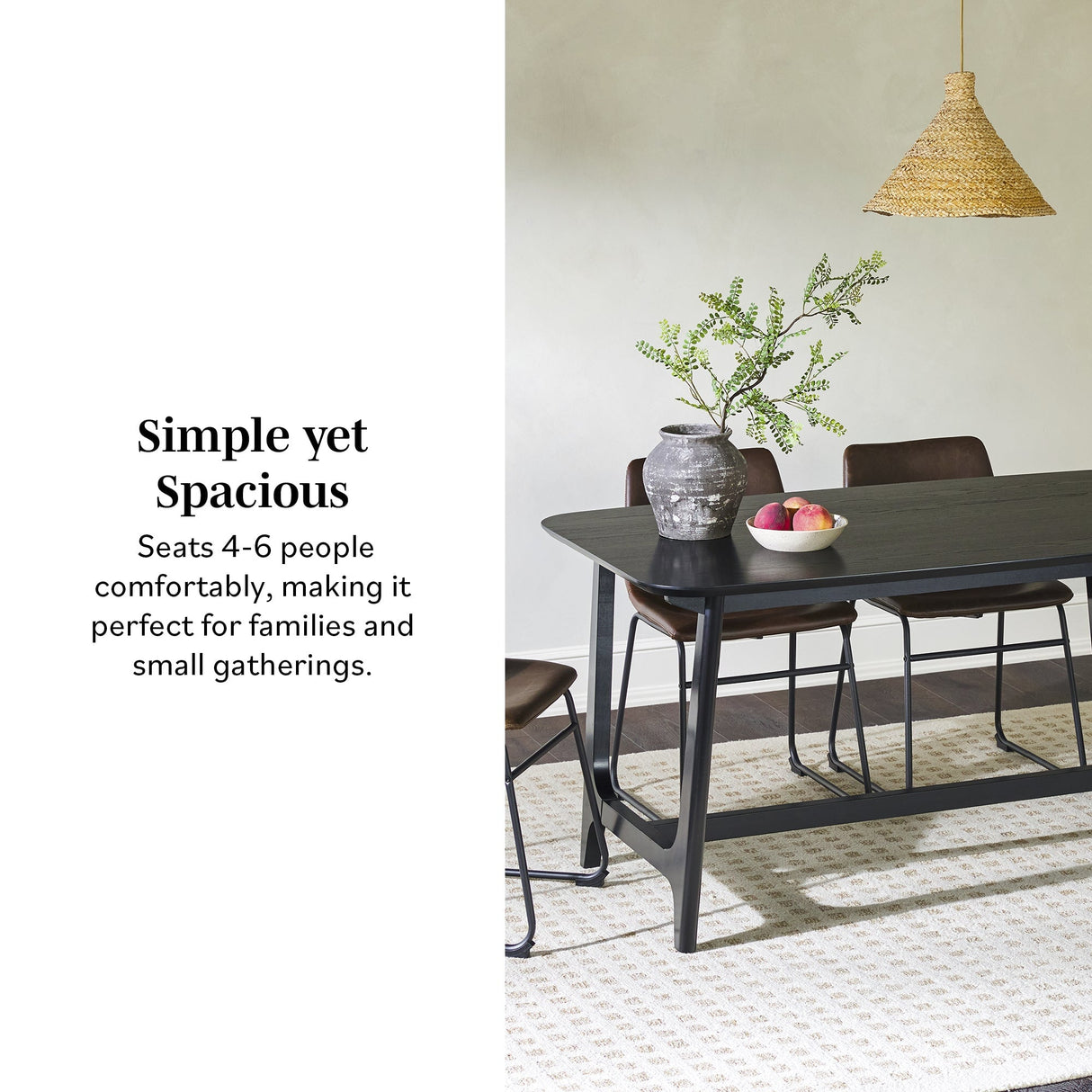 Mid-Century Sammen Dining Table with Trestle Base-Dining / Kitchen-Parc Decor