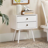 Mid-Century Solid Wood Nightstand Collection (1 or 2 Drawer)-Bedroom-Parc Decor