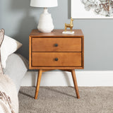 Mid-Century Solid Wood Nightstand Collection (1 or 2 Drawer)-Bedroom-Parc Decor