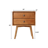 Mid-Century Solid Wood Nightstand Collection (1 or 2 Drawer)-Bedroom-Parc Decor