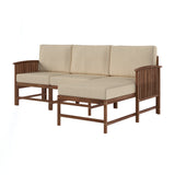 Midland Modern Solid Wood 3-Piece Outdoor Sectional Set-Outdoor-Parc Decor