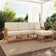 Midland Modern Solid Wood 3-Piece Outdoor Sectional Set-Outdoor-Parc Decor