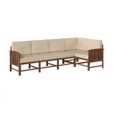 Midland Modern Solid Wood 5-Piece Outdoor Sectional Set-Outdoor-Parc Decor
