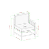 Midland Modern Solid Wood 5-Piece Outdoor Sectional Set-Outdoor-Parc Decor