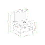 Midland Modern Solid Wood 5-Piece Outdoor Sectional Set-Outdoor-Parc Decor