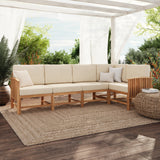 Midland Modern Solid Wood 5-Piece Outdoor Sectional Set-Outdoor-Parc Decor