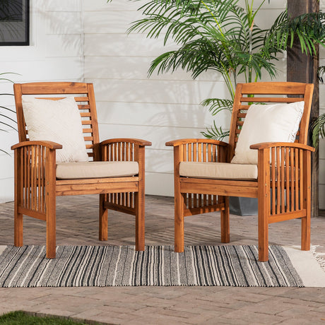 Midland Outdoor Patio Chairs with Cushions, Set of 2-Outdoor-Parc Decor