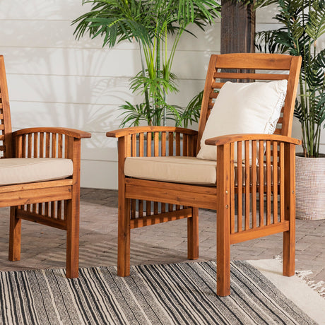 Midland Outdoor Patio Chairs with Cushions, Set of 2-Outdoor-Parc Decor