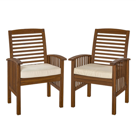 Midland Outdoor Patio Chairs with Cushions, Set of 2-Outdoor-Parc Decor