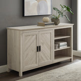 Mila Angled Groove Buffet Sideboard & TV Stand-Dining / Kitchen-Parc Decor