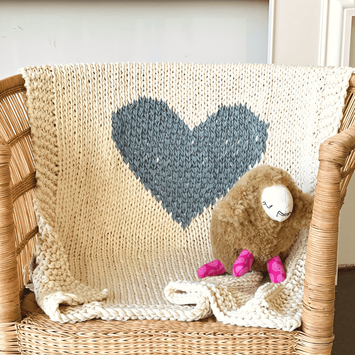 Mini Heart Blanket-Throw Pillows & Blankets-Parc Decor