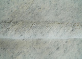 Minimalist Fine Hand Knotted Ivory and Silver 9x12 Rug Made with Fine Wool, Solid Rug | AC37912