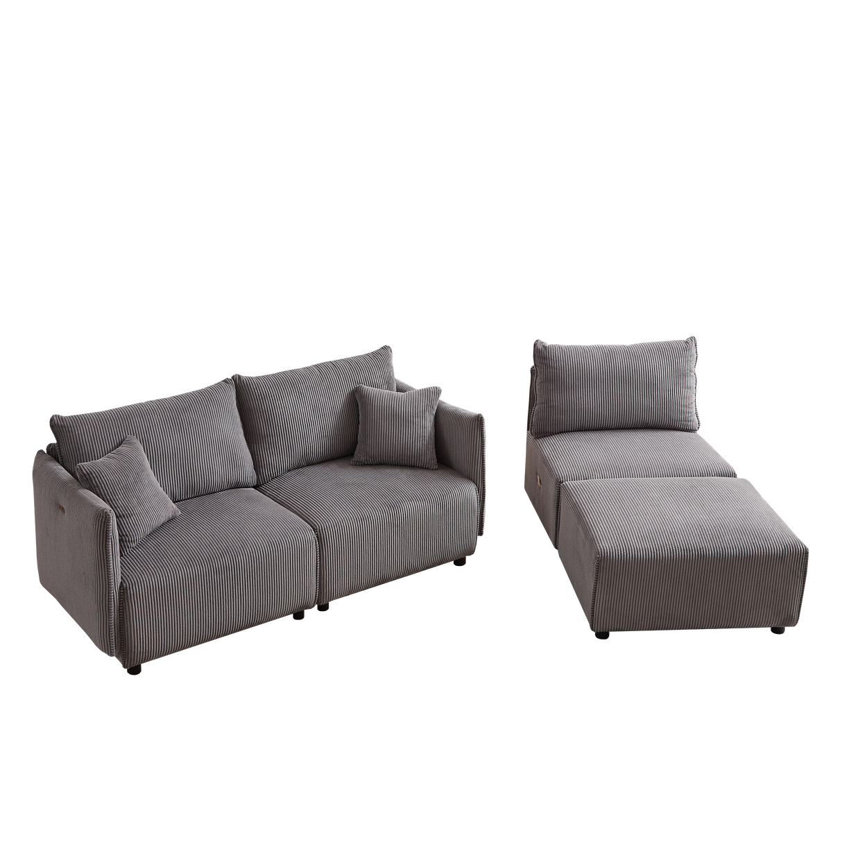 Minimalist Modular Cloud Couch with Chaise-sofa-Parc Decor