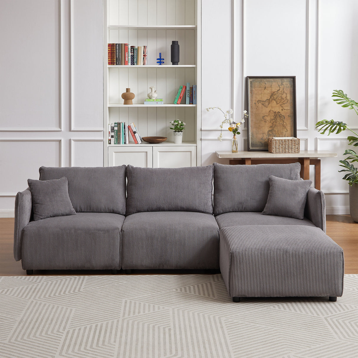 Minimalist Modular Cloud Couch with Chaise-sofa-Parc Decor