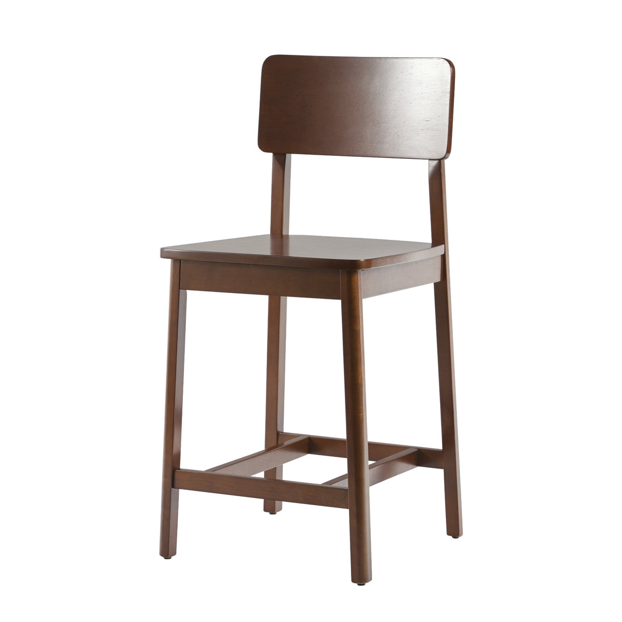 Minimalist Solid Wood Counter Stool, Set of 2-Dining / Kitchen-Parc Decor
