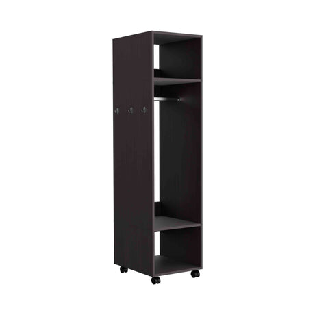 Minimalist Tall Wardrobe Armoire Storage Cabinet with Mirrorlook-Storage & Organization-Parc Decor