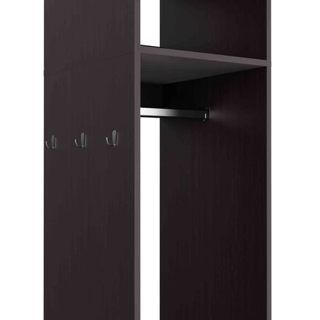 Minimalist Tall Wardrobe Armoire Storage Cabinet with Mirrorlook-Storage & Organization-Parc Decor