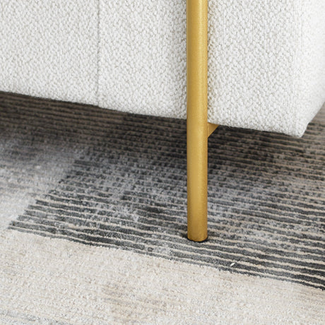 Minimalist Upholstered Linen Storage Bench-Bedroom-Parc Decor