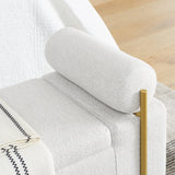 Minimalist Upholstered Linen Storage Bench-Bedroom-Parc Decor