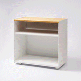 Mobile Hideaway Storage Cart (23" H) - Steel + Wood