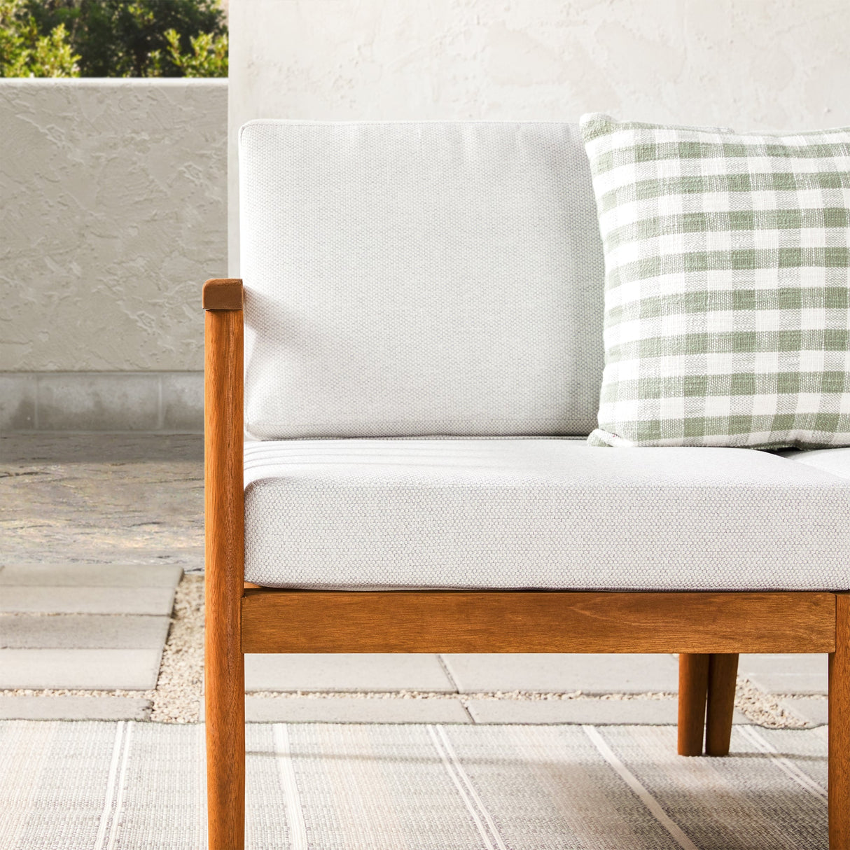 Modern 3-Piece Spindle Solid Wood Outdoor L-Shaped Sectional Set-Outdoor-Parc Decor