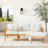 Modern 3-Piece Spindle Solid Wood Outdoor L-Shaped Sectional Set-Outdoor-Parc Decor