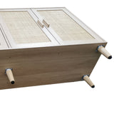 Modern 4-Door Rattan Storage Sideboard TV Stand-Dining / Kitchen-Parc Decor