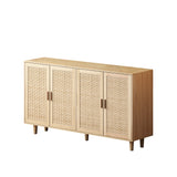 Modern 4-Door Rattan Storage Sideboard TV Stand-Dining / Kitchen-Parc Decor