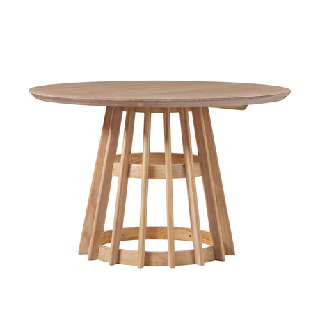 Modern 48" Round Solid Wood Dining Table-Dining / Kitchen-Parc Decor