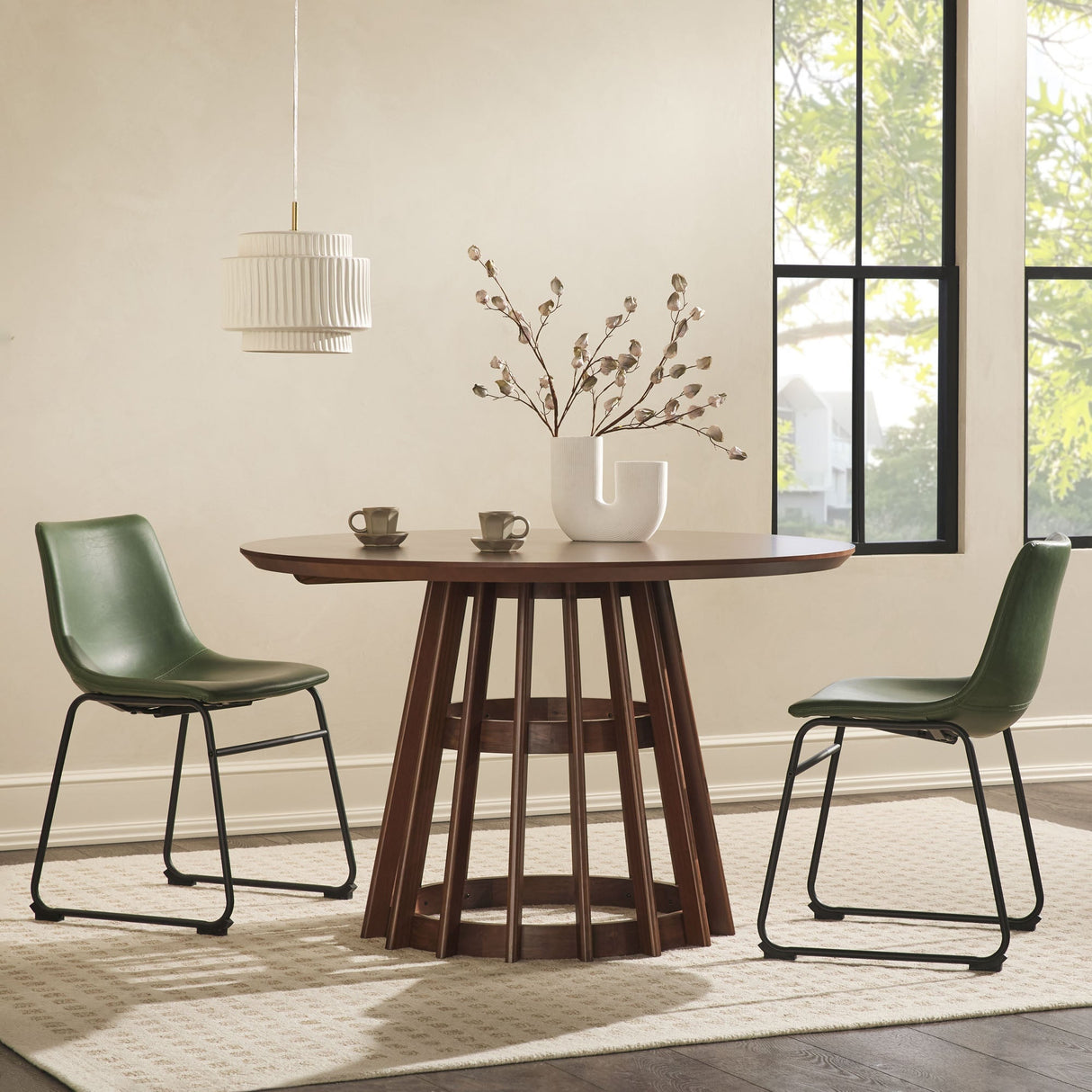 Modern 48 Round Solid Wood Dining Table-Dining / Kitchen-Parc Decor