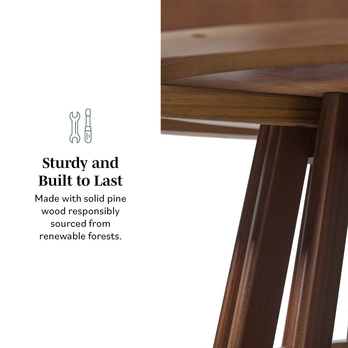 Modern 48 Round Solid Wood Dining Table-Dining / Kitchen-Parc Decor