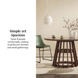 Modern 48 Round Solid Wood Dining Table-Dining / Kitchen-Parc Decor