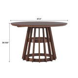 Modern 48 Round Solid Wood Dining Table-Dining / Kitchen-Parc Decor