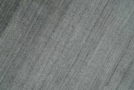 Modern 5x6.5 Gray and Silver Blended Wool Hand Woven Area Rug