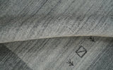 Modern 5x6.5 Gray and Silver Blended Wool Hand Woven Area Rug