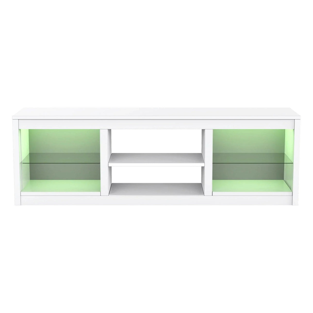 Modern 66" LED TV Stand with 23" Insert Electric Fireplace for Living Room